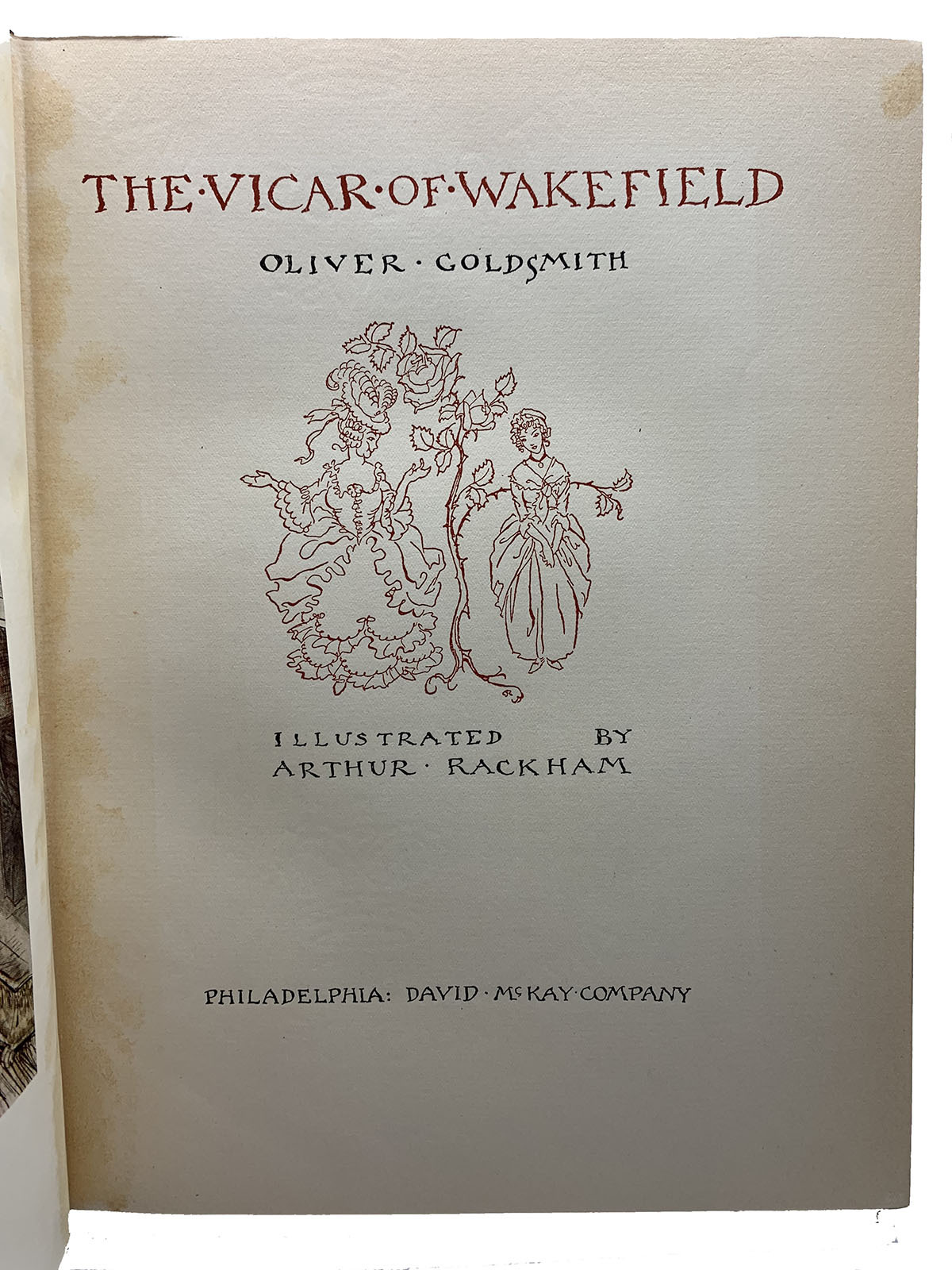 THE VICAR OF WAKEFIELD | Oliver Goldsmith Arthur Rackham | First ...